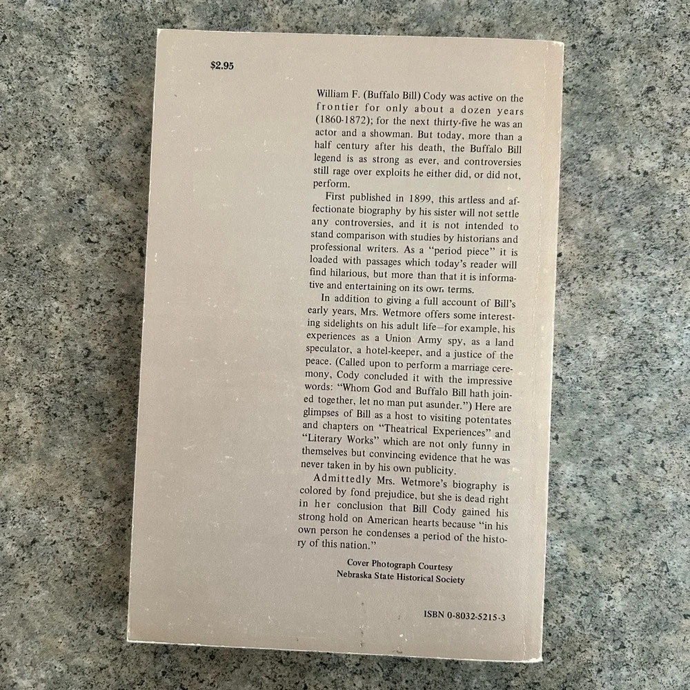 University of Nebraska Press / Bison Book vintage buffalo