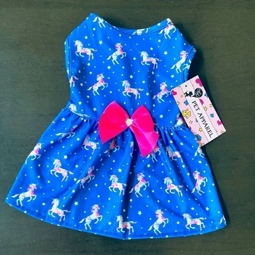 Unicorn Rainbow Dog Pet Dress