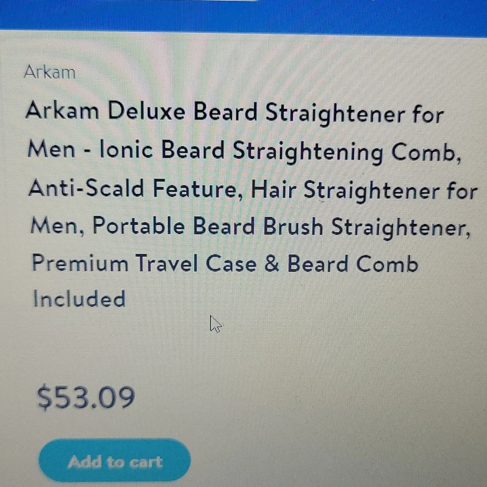 Arkam Deluxe Beard Straightener Premium hard shell travel case Ionic comb NEW…