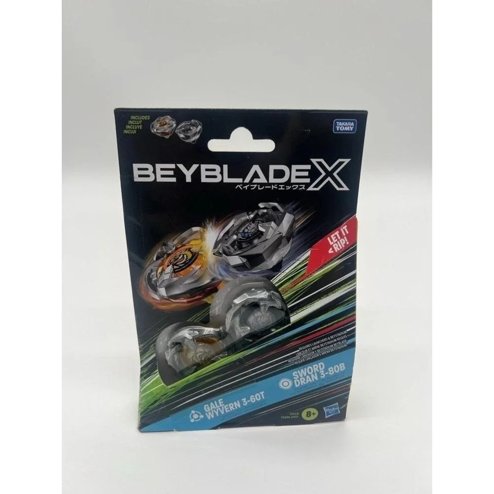 Beyblade X Gale Wyvern 3-60T and Sword Dran 3-80B Dual Pack Takara Tomy Hasbro