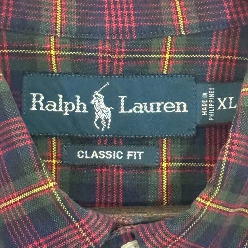 Polo Ralph Lauren Classic Fit Plaid Button-Down Shirt Navy/Multi Plaid XL