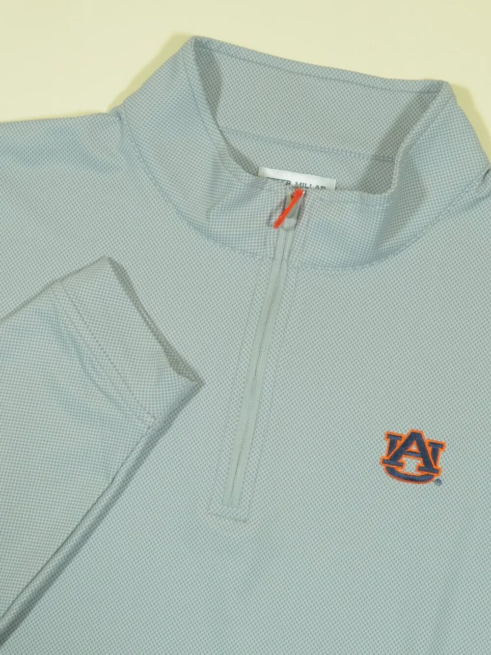 Peter Millar Perth Auburn University Pullover Mens 2XL Gray 1/4 Zip Golf Stretch
