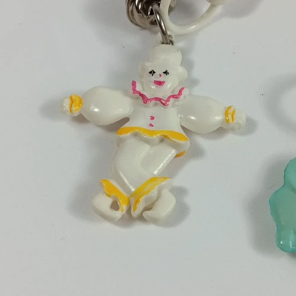 1980s Bell Charms Baby Bottle Clown Elephant Charms Lot Loose Played With Toys