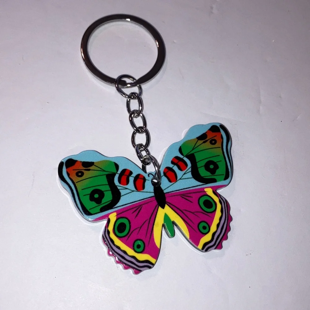 Colorful Butterfly Keychain‎ NWOT 2”