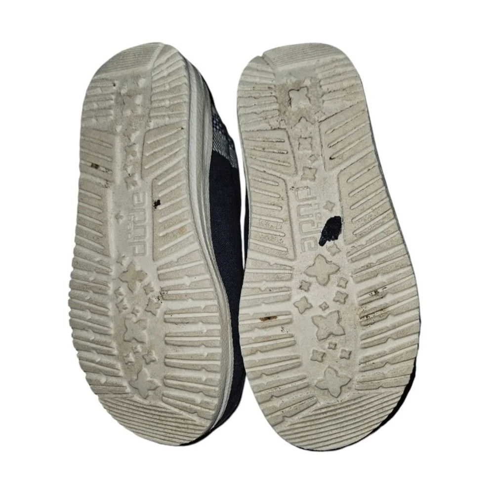 Hey Dude Wally Toddler Break Stitch Navy Blue Slip on loafers SZ 9