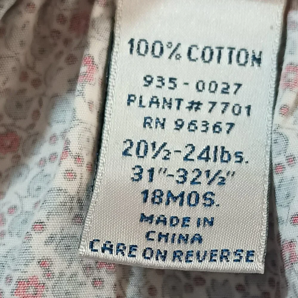 Oshkosh Denim Gingham Ruffle Dress 18M Floral & Boho Vestbak Jumper