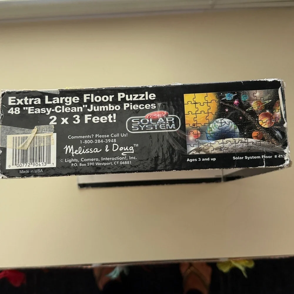 MELISSA & DOUG SOLAR SUSTEM JUMBO JIGSAW PUZZLE AGES 3+ (2 x 3 Feet) 48 PIECE