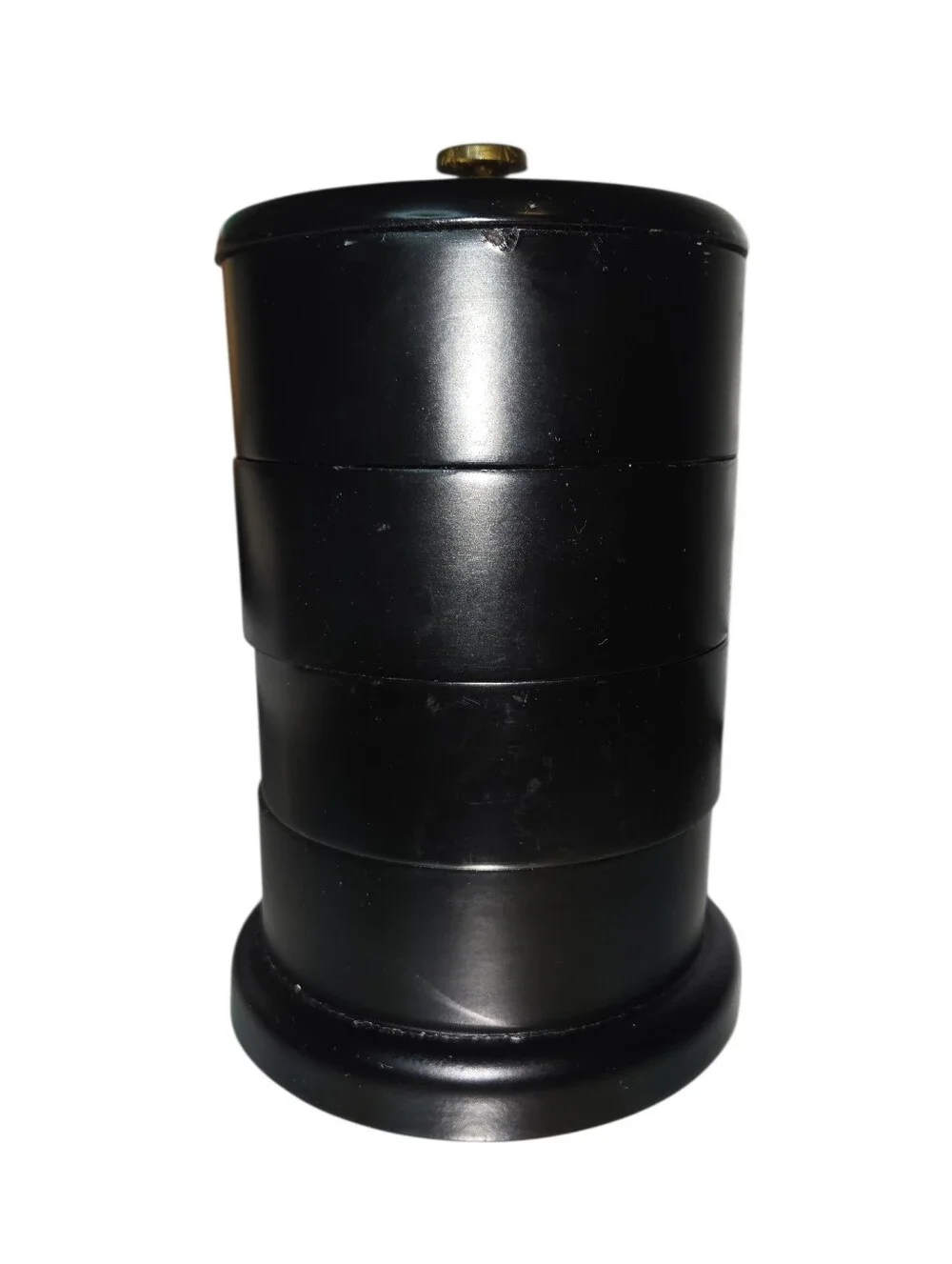 4 TIERED SPIRAL JEWELRY BOX  WITH DRAWERS.