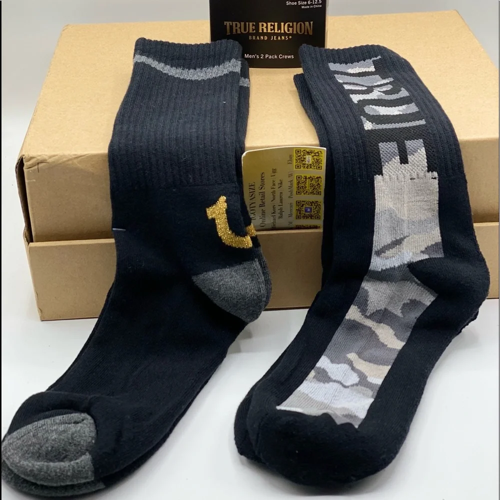 TRUE RELIGION‎ 2-PAIR SOCKS 10 to 13