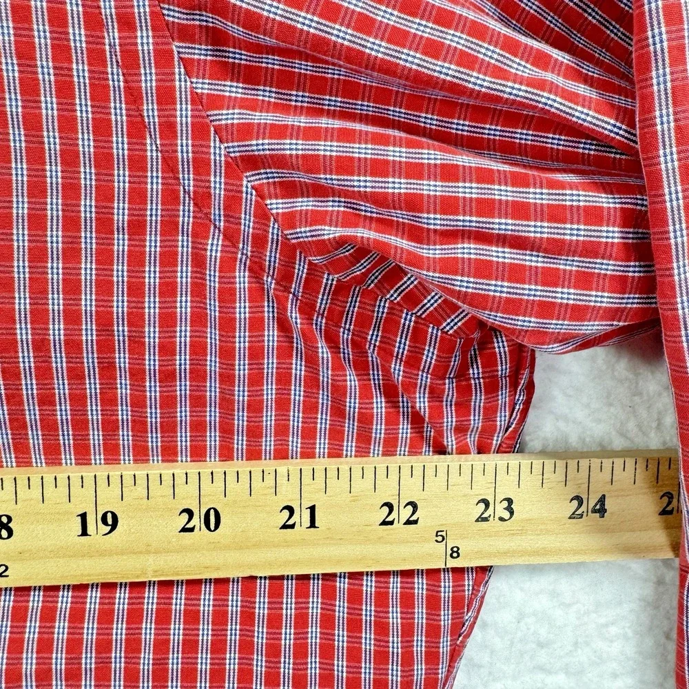 Polo Ralph Lauren Shirt Philip‎ Sport Mens M Red Plaid Long Sleeve Button Up
