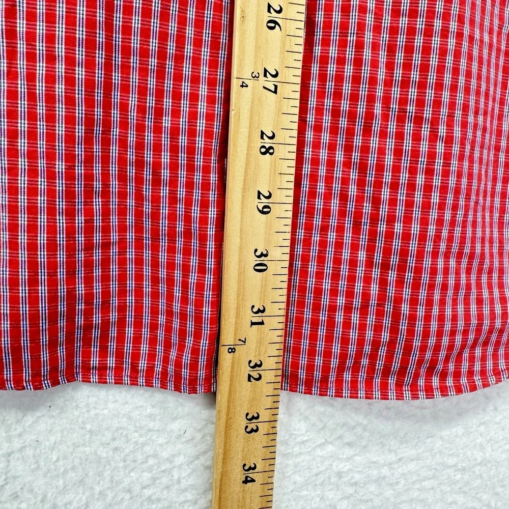 Polo Ralph Lauren Shirt Philip‎ Sport Mens M Red Plaid Long Sleeve Button Up