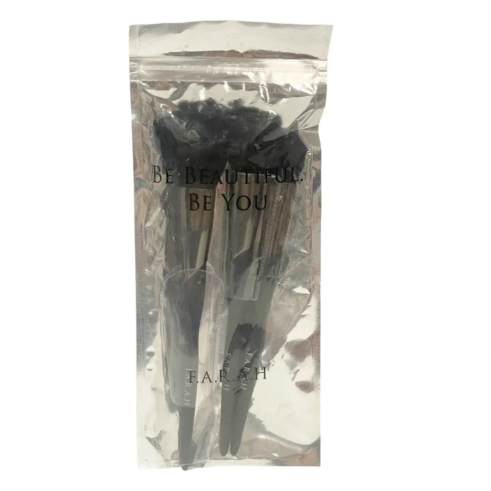 FARAH Be Beautiful Be‎ You Midnight Pro Trio Face Makeup Brushes Set NEW