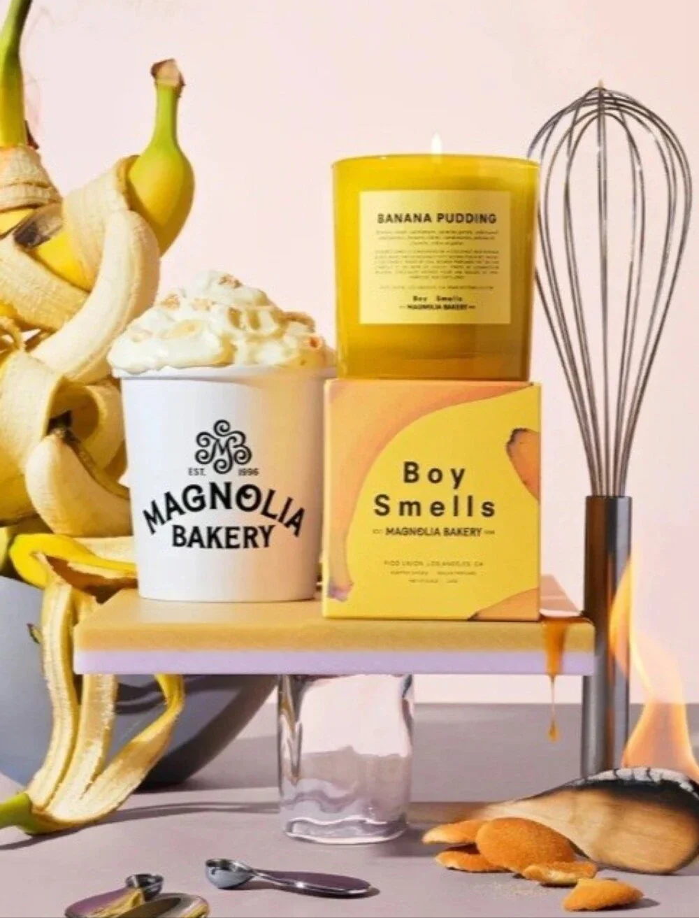 ISO Boy Smells Banana Pudding X Magnolia Bakery Candle - Yellow, Collab, LTD