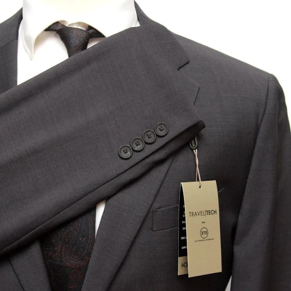Jos A Bank Mens Blazer Sport Coat Size 44L Grey SLIM‎ FIT D060384 38KP