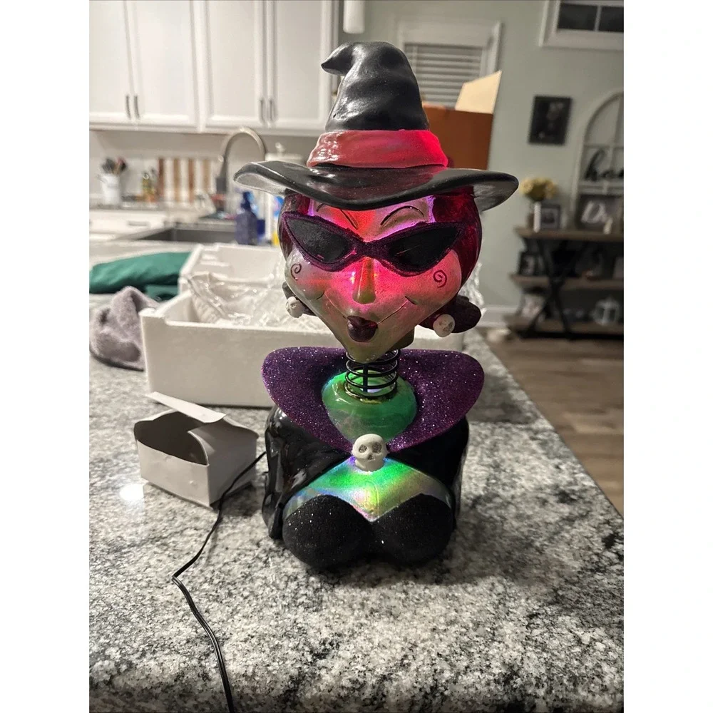 Halloween Witch Bobblehead LED Lamp 12.6