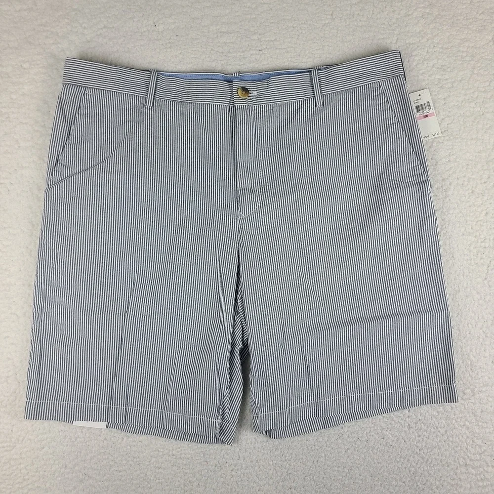 IZOD Shorts Mens 40 Blue Striped 9