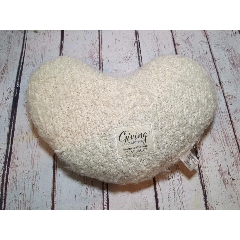 DEMDACO Giving Collection Giving‎ Heart Weighted Pillow Ivory
