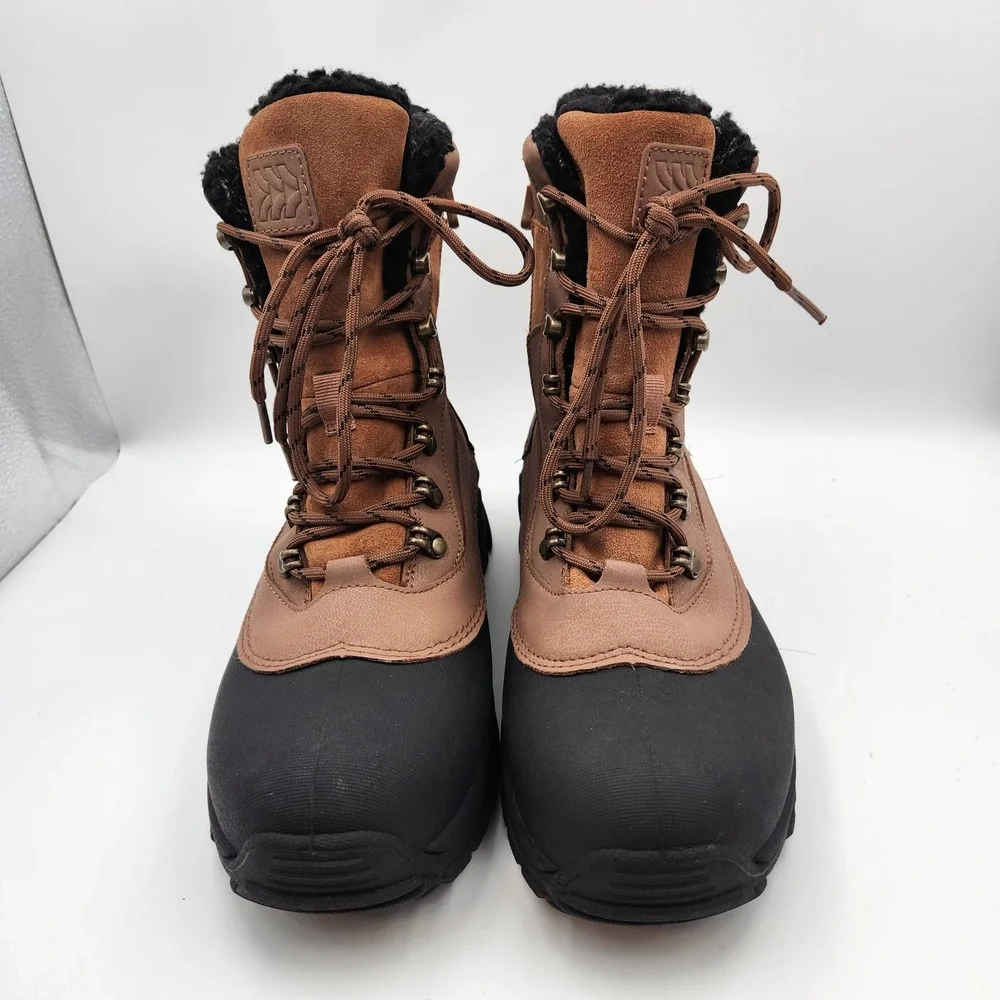 All‎ in Motion Boots Mens 10 Brown Winter Snow Hiking Thermolite Zip Gorpcore
