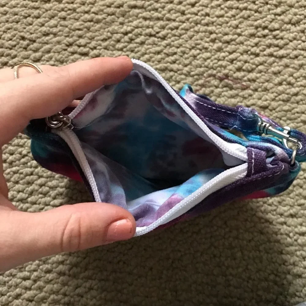 Tie dye wristlet purse