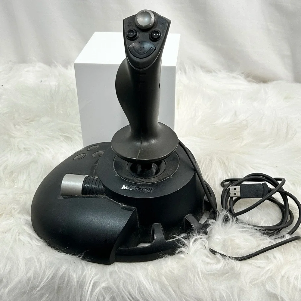 Microsoft Sidewinder Precision 2 Joystick USB Gaming Controller‎ Black untested
