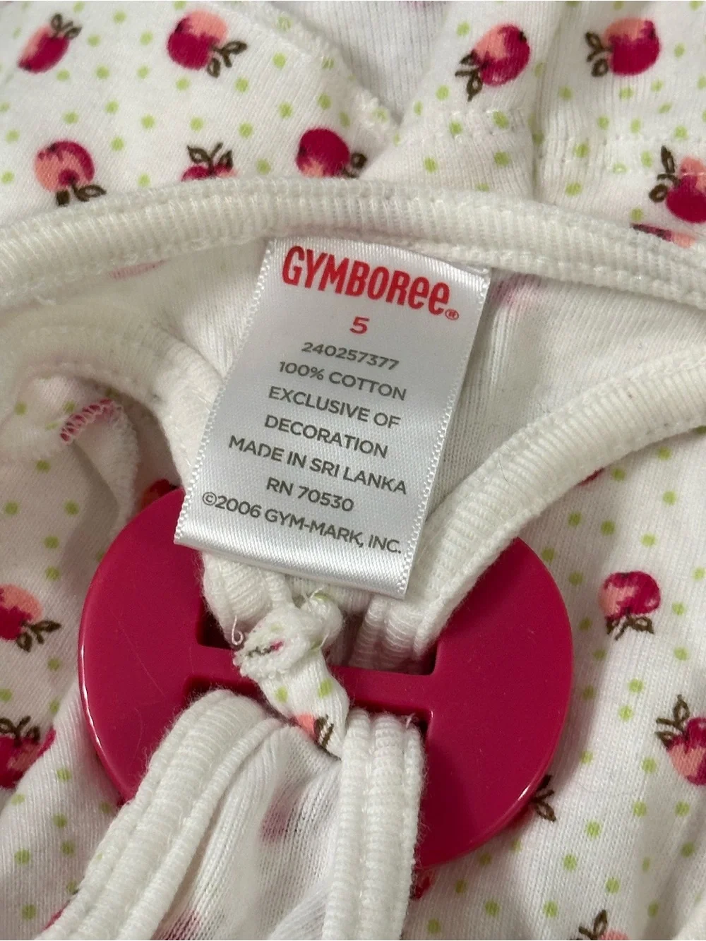 Vintage Gymboree Apple Polka Dot Ruffle Swing Tank Top Sz 5 07 Candy Apple Line