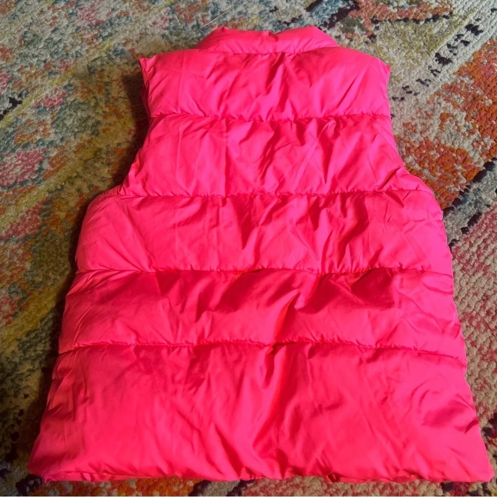 Old navy puffer vest girls size 4T bright pink