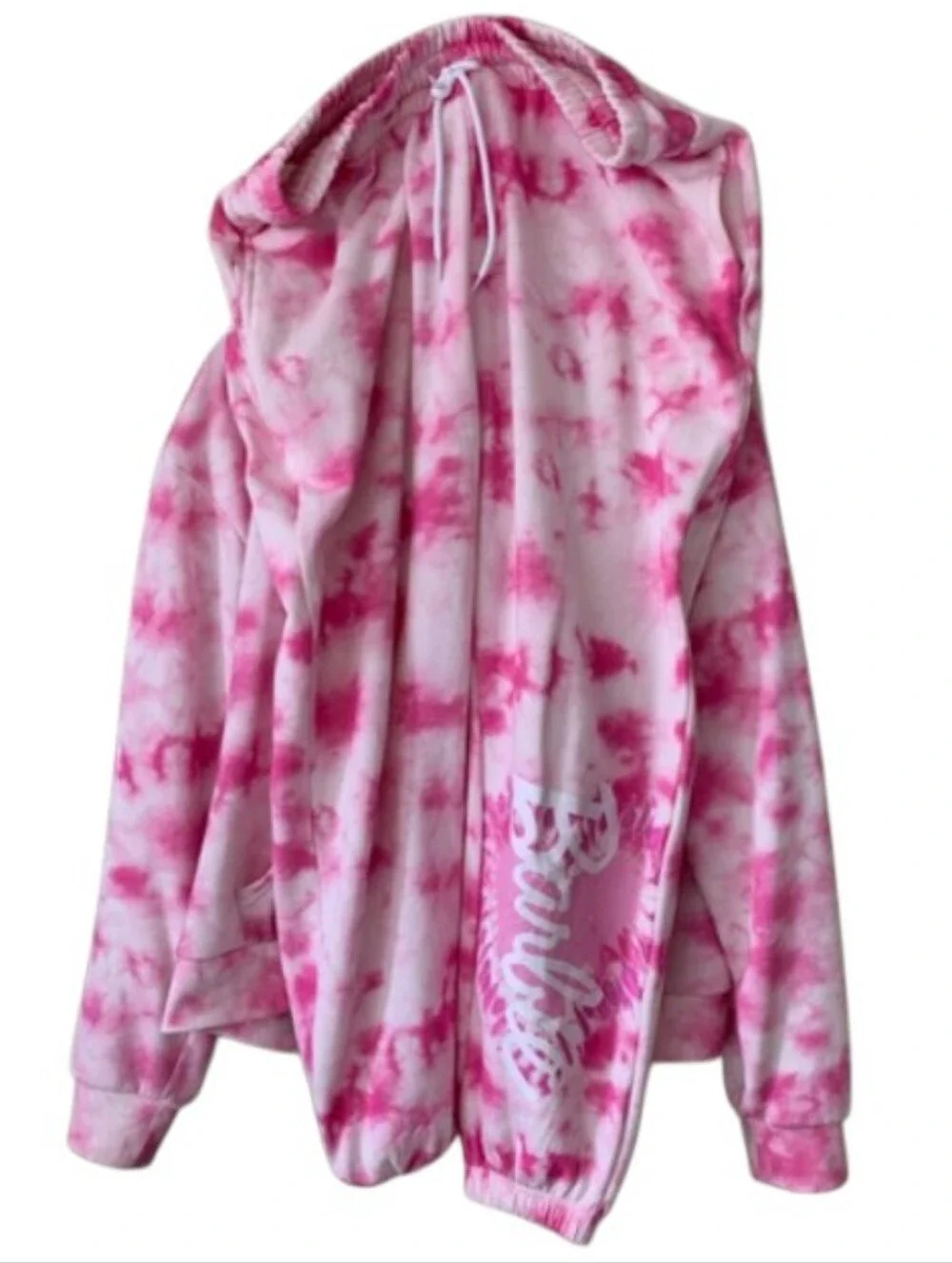 Barbie Pink and White Tie-Dye Hoodie & Sweatpants Matching Set