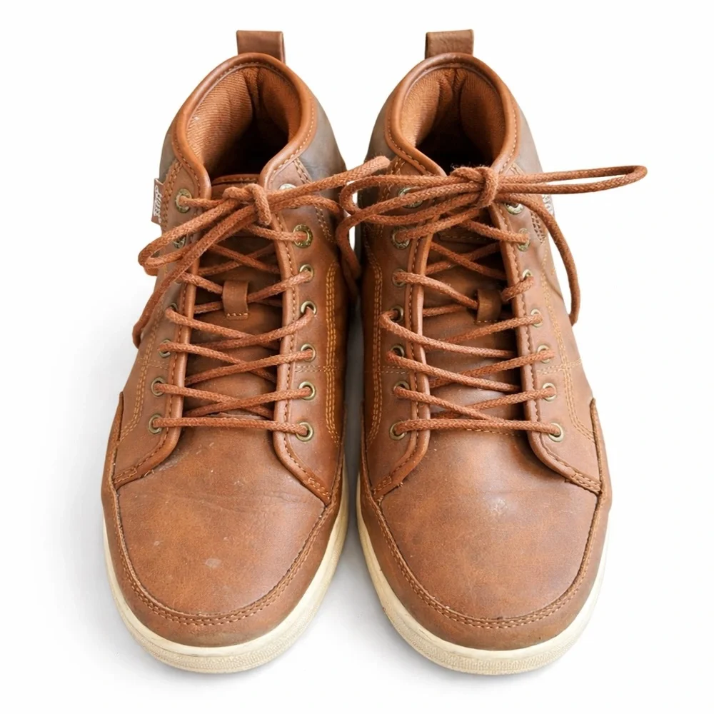 G.H. Bass Brown High Top Casual Sneakers Men’s Size 10 Lace Up Comfort Shoes