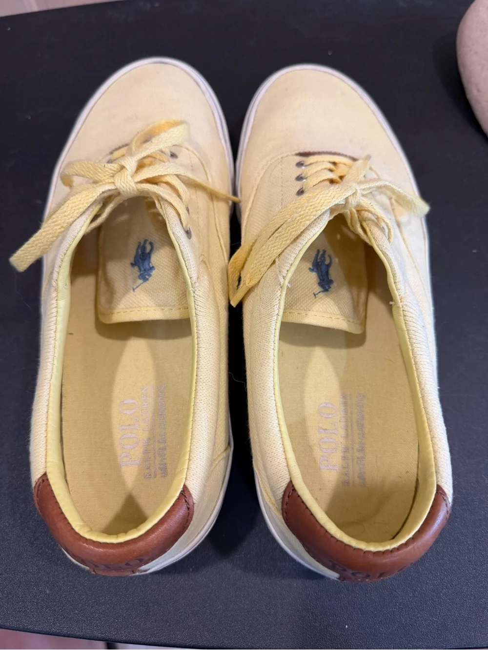 Polo by Ralph Lauren Men’s Yellow Canvas Boat Shoes 9