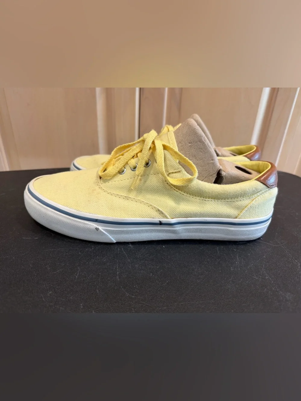 Polo by Ralph Lauren Men’s Yellow Canvas Boat Shoes 9