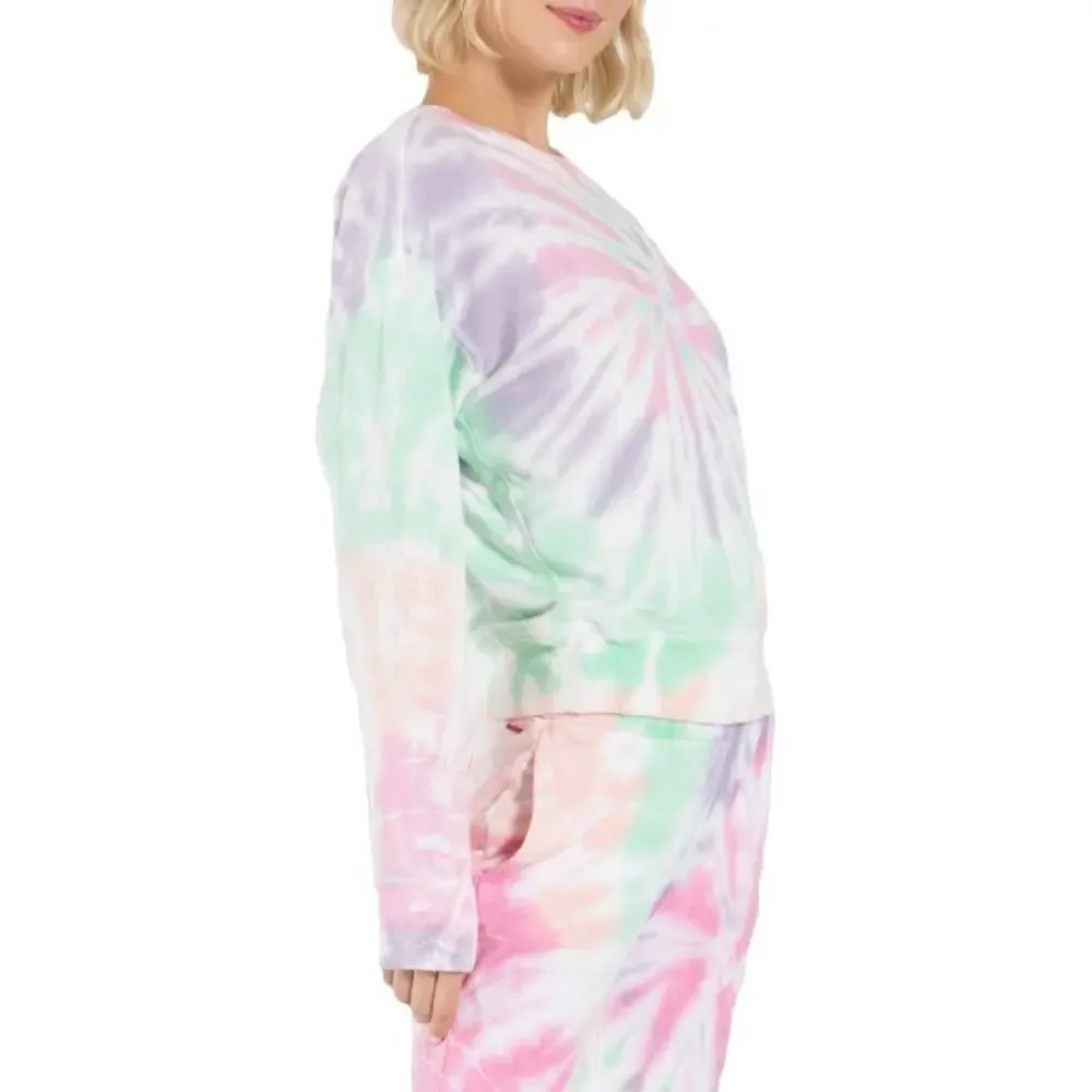 Sundry n.Philanthropy Kojak Tie Dye Crew Neck Sweater Sweatshirt M NEW Panther