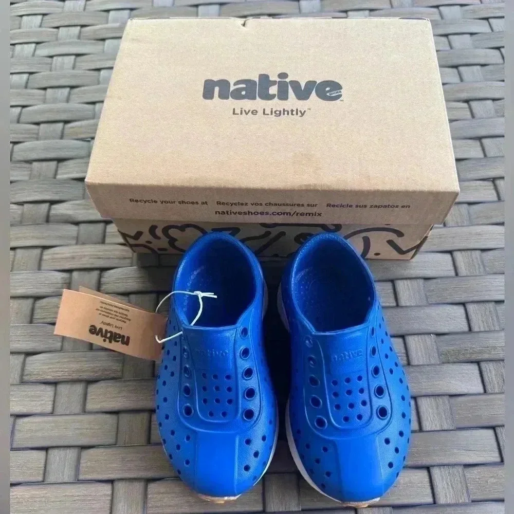 Native Kids Robbie Sugarlite - Victoria Blue/Shell White/Mash‎ Speckle Rubber C6