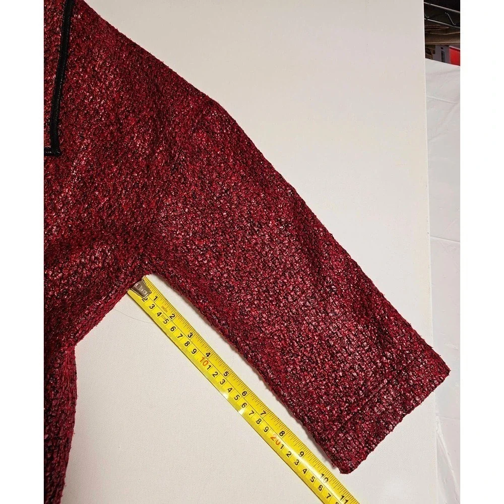 Alberto Makali XL 3/4 sleeve Burgundy Textured Jacket‎ kimono. Designer. Artzy