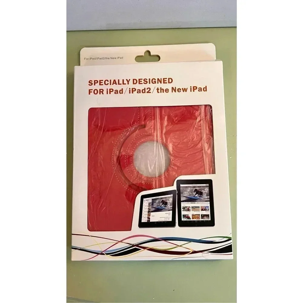 Apple IPad / IPad 2 Red Durable Lined Case Protection Built in‎ Stand NEW