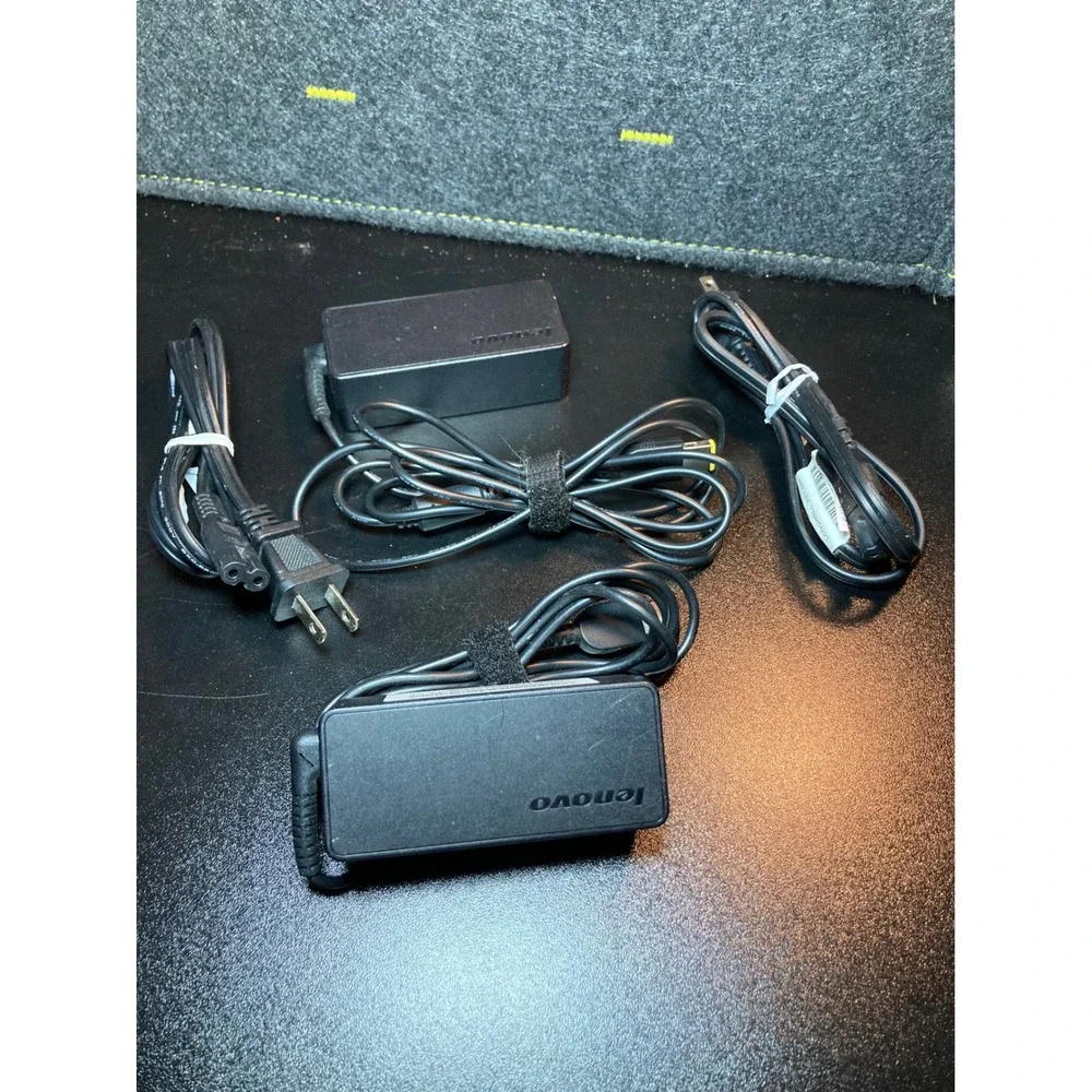 Lenovo 45W AC‎ Adapter Lot of 2 ADLX45NDC2A 20V 2.25A Slim Tip Power Supply Cord