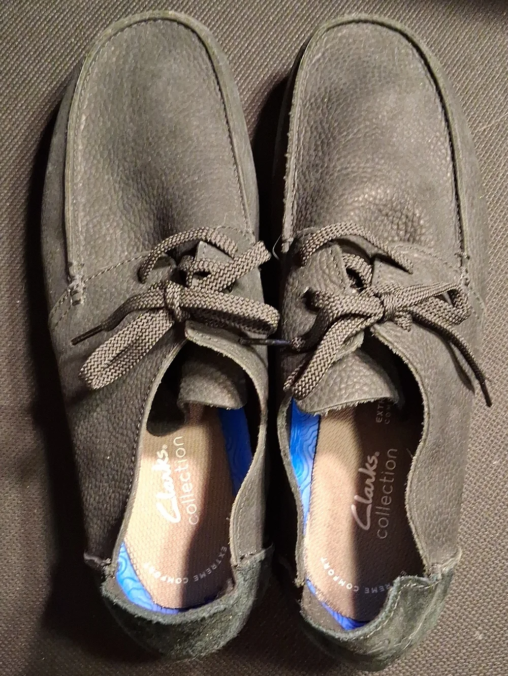 Clarks Collection Men's Gray Suede Casual Lace-Up Shoes