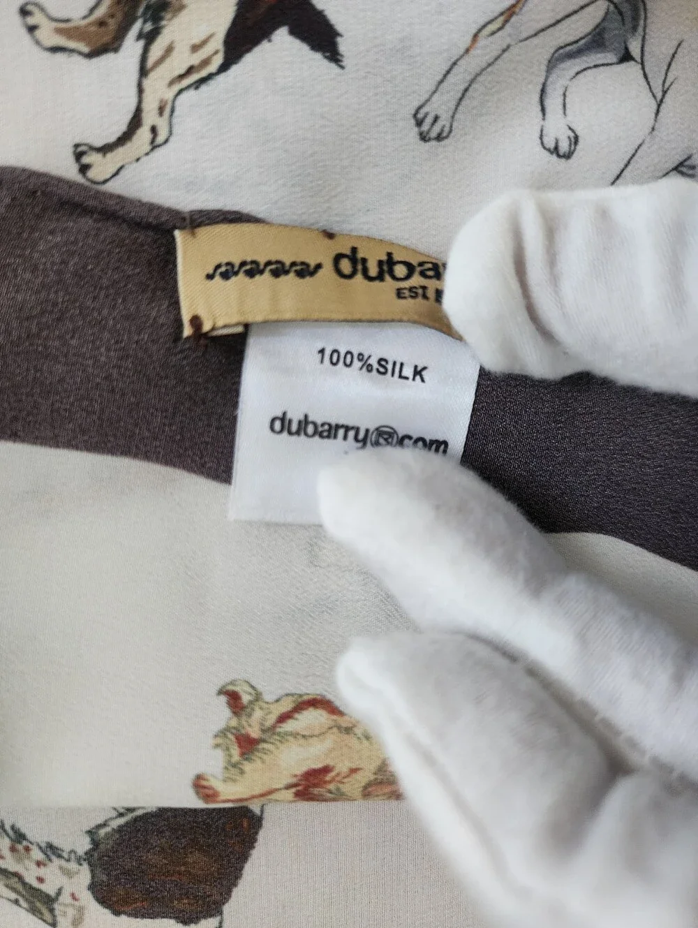 DUBARRY | Dog Print Silk Scarf
