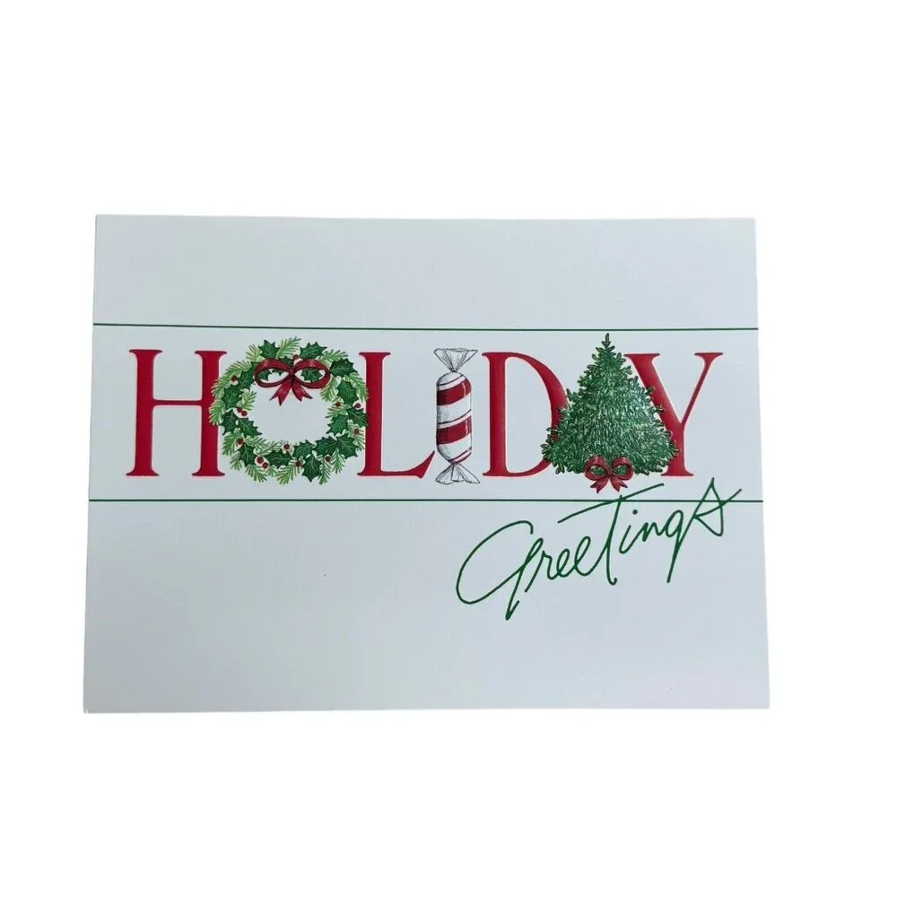 Holiday Greetings Christmas Holiday Card BURGOYNE, INC. Envelopes Set Of 17‎ VTG
