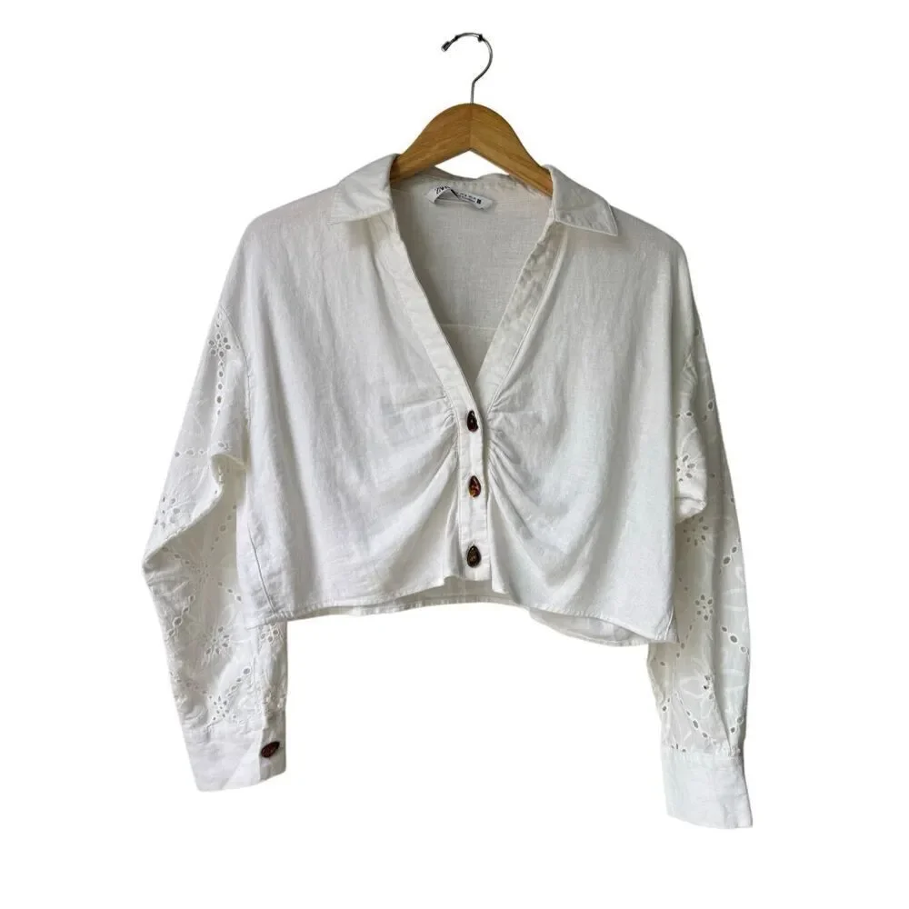 Zara white linen