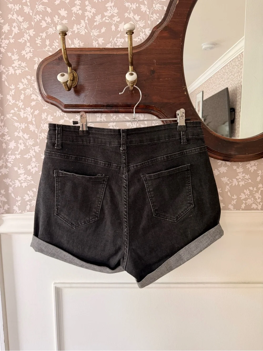Black Denim Shorts