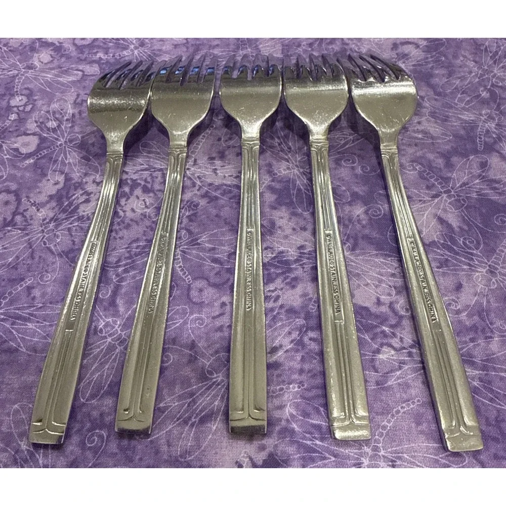 Wallace‎ WAS244 Stainless Steel Flatware Salad Forks Fork Set Of 5