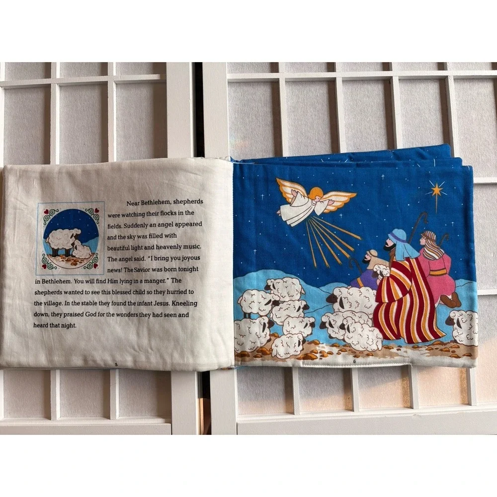 3 Fabric Panel Soft Baby Book Holiday Christmas Frosty, Follow The Star, 12 Days