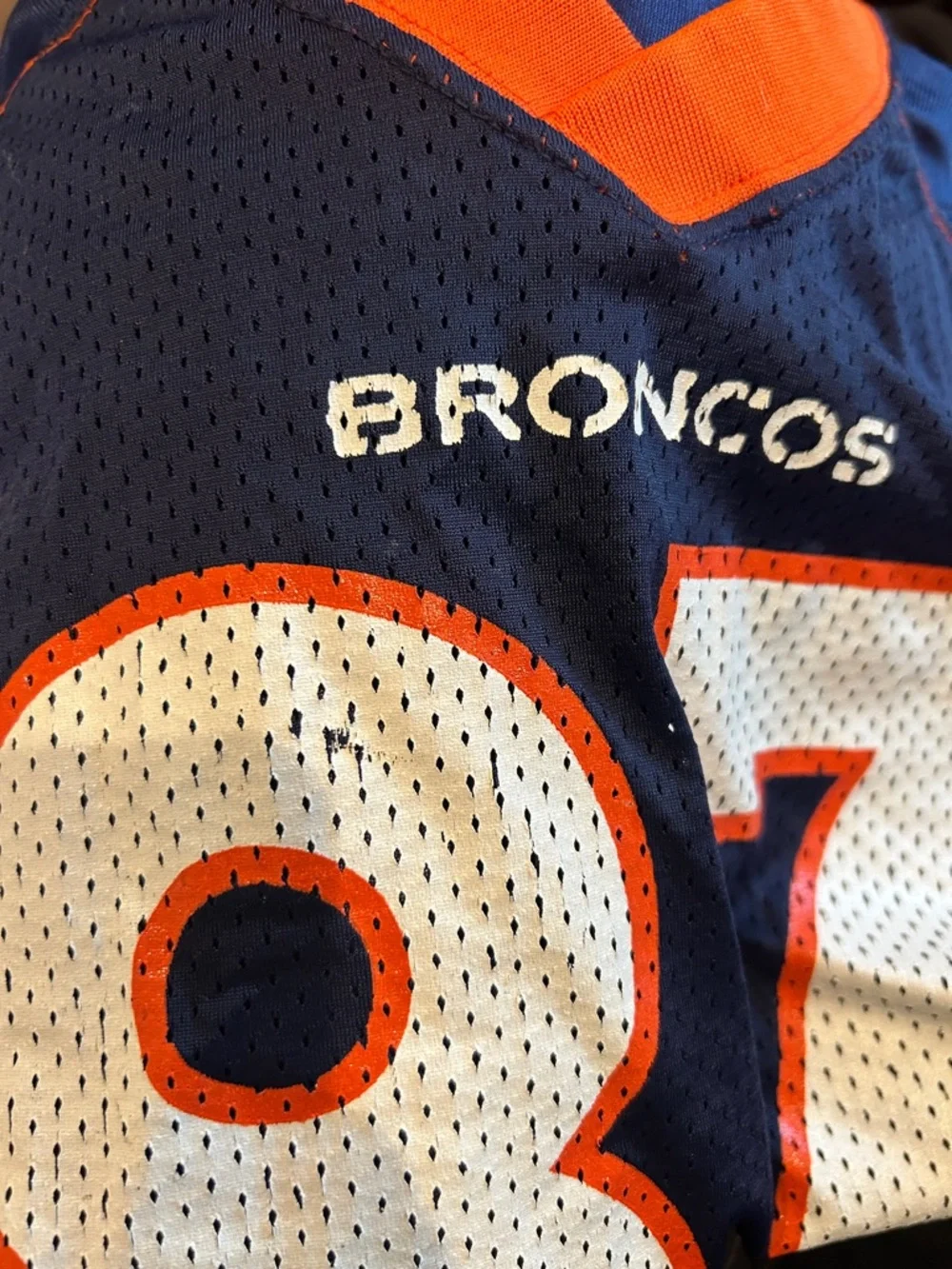 Youth XL Nike NFL Denver Broncos Ed McCaffrey retired player jersey