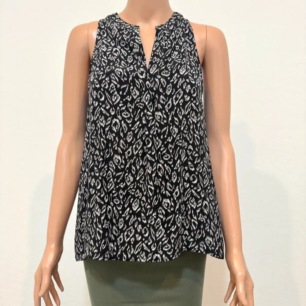 Joie XXS sleeveless notched silk blouse top shell TS 2478