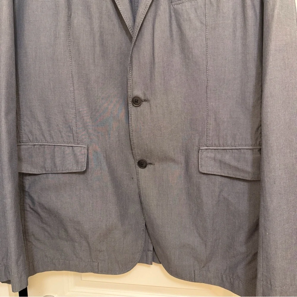 Hugo Boss Gray Sporty Two-Button Blazer in cotton fabric