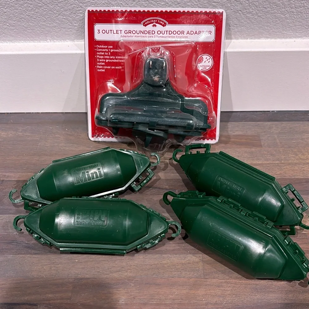 Outdoor lighting adapter and water protection bundle NWT