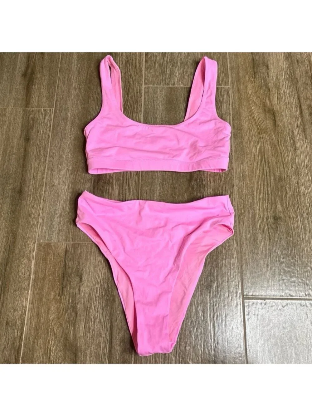 SKIMS Bubble Gum Bikini Set High Waist Bikini Size S