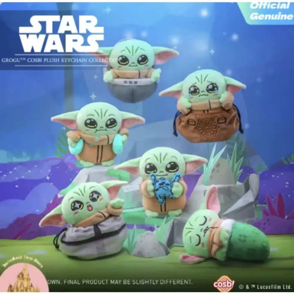 Disney x Star Wars x Cosbi Mandalorian & Grogu Plush Key/Charm, Hover Pram, New