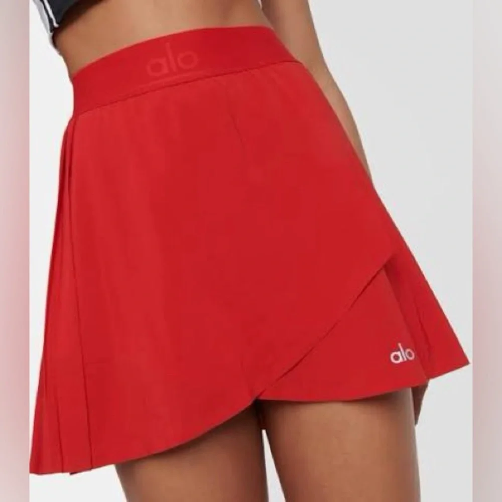 ALO Yoga Aces Classic Red Mini Skirt NWOT