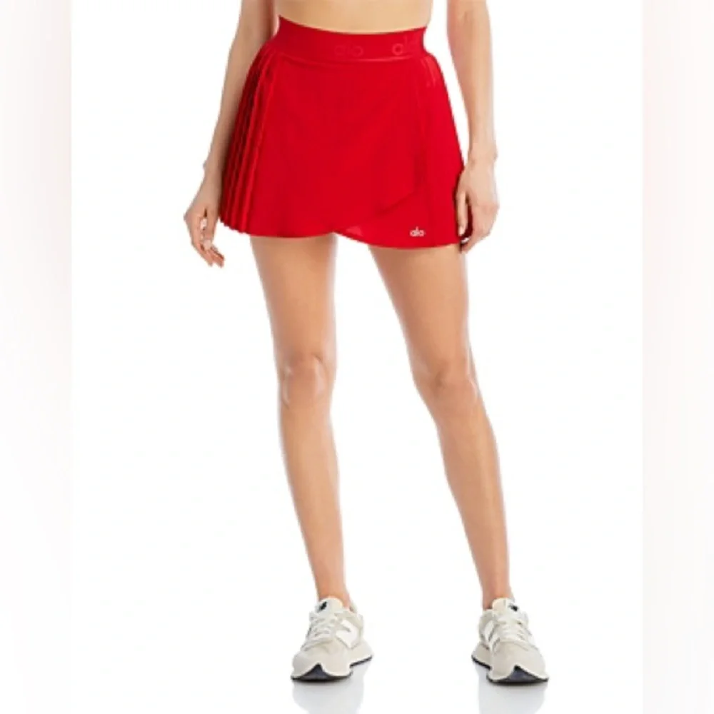 ALO Yoga Aces Classic Red Mini Skirt NWOT